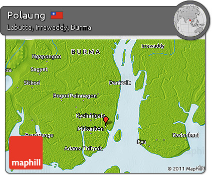Physical 3D Map of Polaung