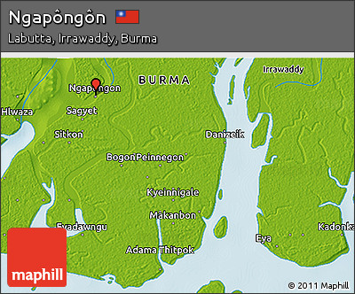Physical 3D Map of Ngapôngôn