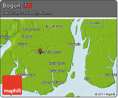 Physical 3D Map of Bogôn