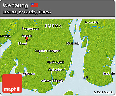 Physical 3D Map of Wedaung