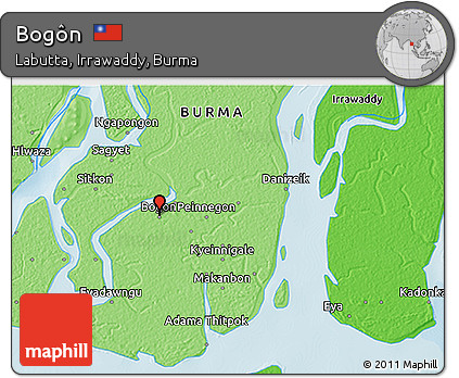 Political 3D Map of Bogôn