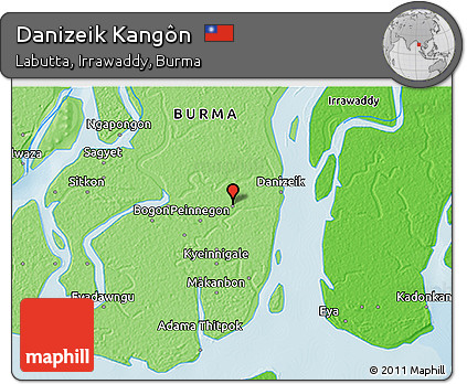 Political 3D Map of Danizeik Kangôn