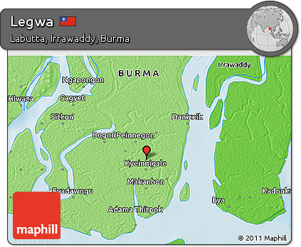 Political 3D Map of Legwa