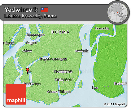 Political 3D Map of Yedwinzeik