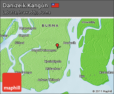 Political 3D Map of Danizeik Kangôn