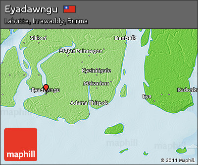 Political 3D Map of Eyadawngu