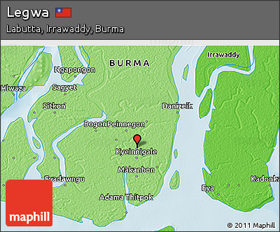 Political 3D Map of Legwa
