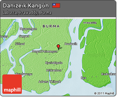 Political 3D Map of Danizeik Kangôn