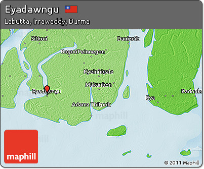 Political 3D Map of Eyadawngu