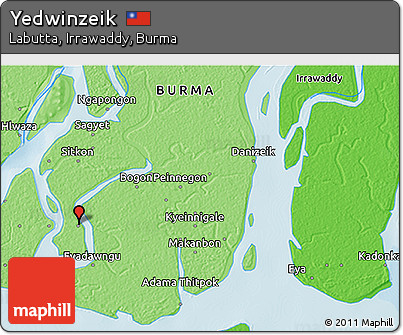 Political 3D Map of Yedwinzeik