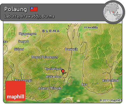 Satellite 3D Map of Polaung