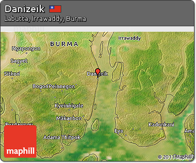 Satellite 3D Map of Danizeik