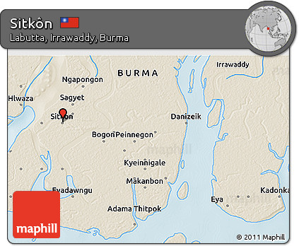 Shaded Relief 3D Map of Sitkôn