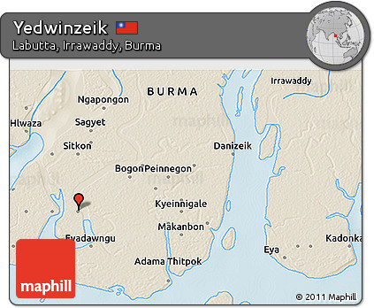 Shaded Relief 3D Map of Yedwinzeik