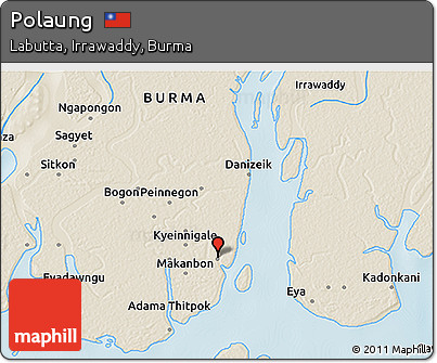 Shaded Relief 3D Map of Polaung