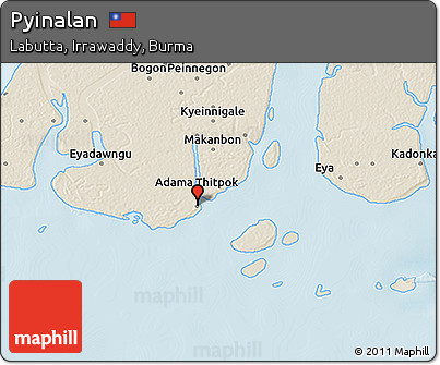 Shaded Relief 3D Map of Pyinalan
