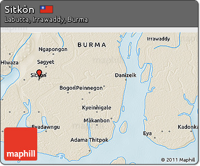 Shaded Relief 3D Map of Sitkôn