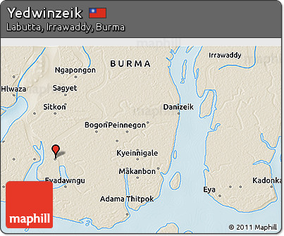 Shaded Relief 3D Map of Yedwinzeik