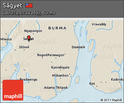 Shaded Relief 3D Map of Sāgyet