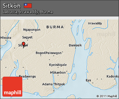 Shaded Relief 3D Map of Sitkôn