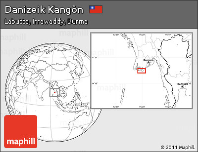 Blank Location Map of Danizeik Kangôn