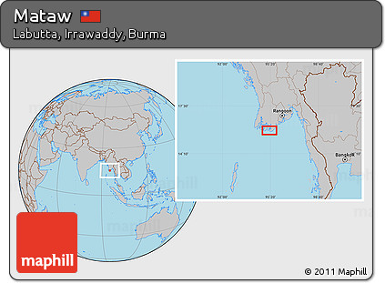 Gray Location Map of Mataw