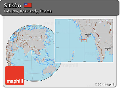 Gray Location Map of Sitkôn