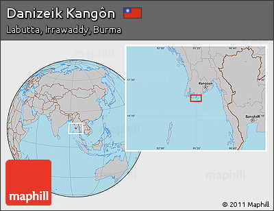 Gray Location Map of Danizeik Kangôn