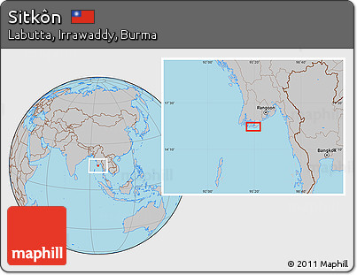 Gray Location Map of Sitkôn
