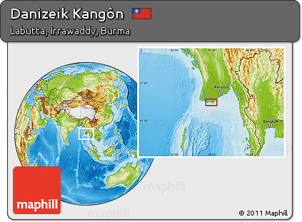 Physical Location Map of Danizeik Kangôn