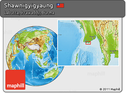 Physical Location Map of Shawnigyigyaung