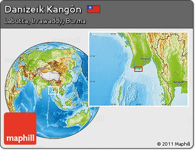 Physical Location Map of Danizeik Kangôn