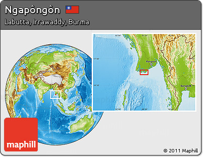 Physical Location Map of Ngapôngôn
