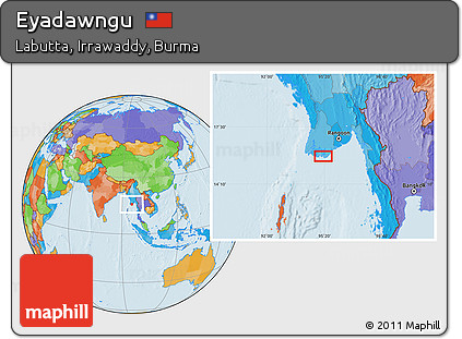 Political Location Map of Eyadawngu