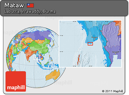 Political Location Map of Mataw