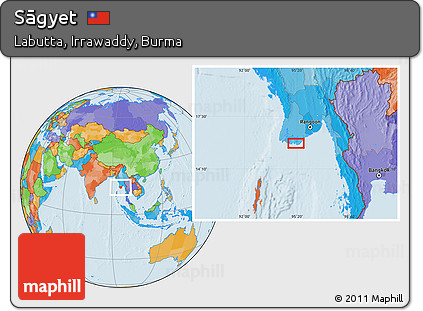 Political Location Map of Sāgyet
