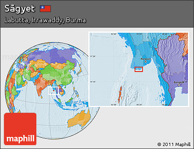 Political Location Map of Sāgyet