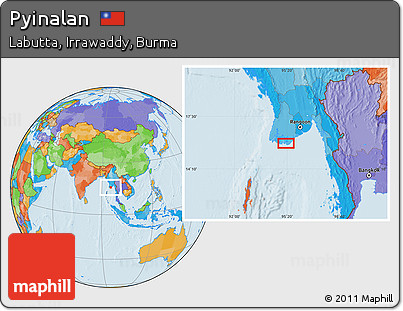 Political Location Map of Pyinalan