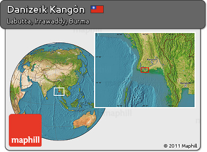 Satellite Location Map of Danizeik Kangôn