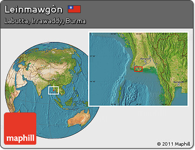 Satellite Location Map of Leinmawgôn
