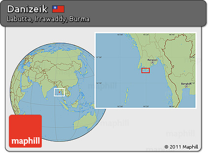Savanna Style Location Map of Danizeik