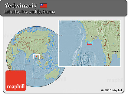 Savanna Style Location Map of Yedwinzeik, hill shading