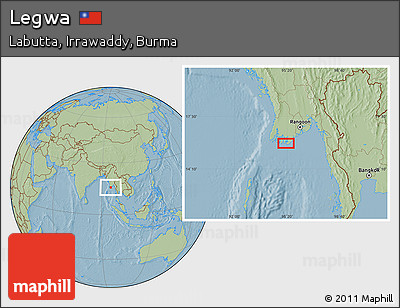 Savanna Style Location Map of Legwa, hill shading