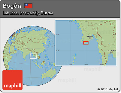 Savanna Style Location Map of Bogôn
