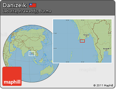 Savanna Style Location Map of Danizeik