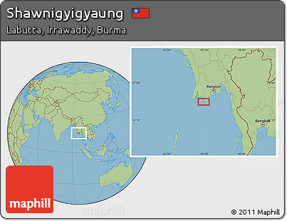 Savanna Style Location Map of Shawnigyigyaung