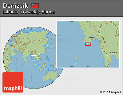 Savanna Style Location Map of Danizeik