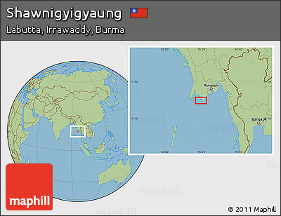 Savanna Style Location Map of Shawnigyigyaung