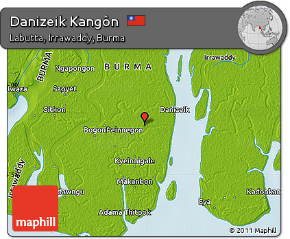 Physical Map of Danizeik Kangôn