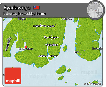 Physical Map of Eyadawngu